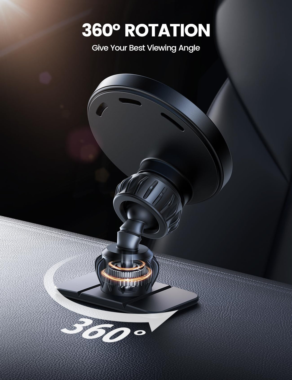 Lamicall 15W Automobile Chargers Wireless Car Mount Charger 360 Degree NEW