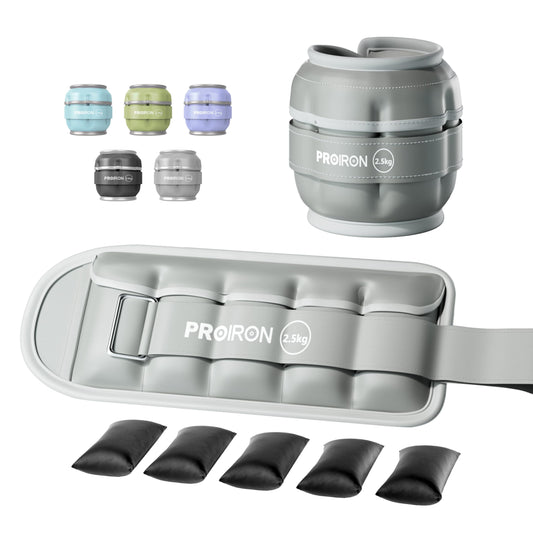 PROIRON Adjustable Ankle Weights 3.3 lb Grey - Wrist & for Men Women, DEMO