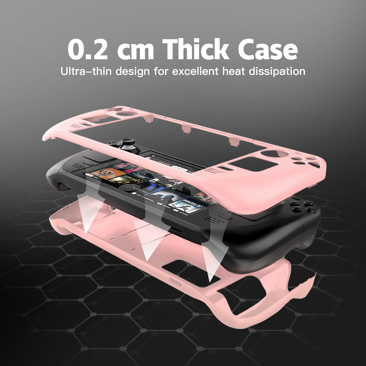 bibuks Protective Case for Steam Deck OLED, Non-Slip Silicone Skin Cover NEW