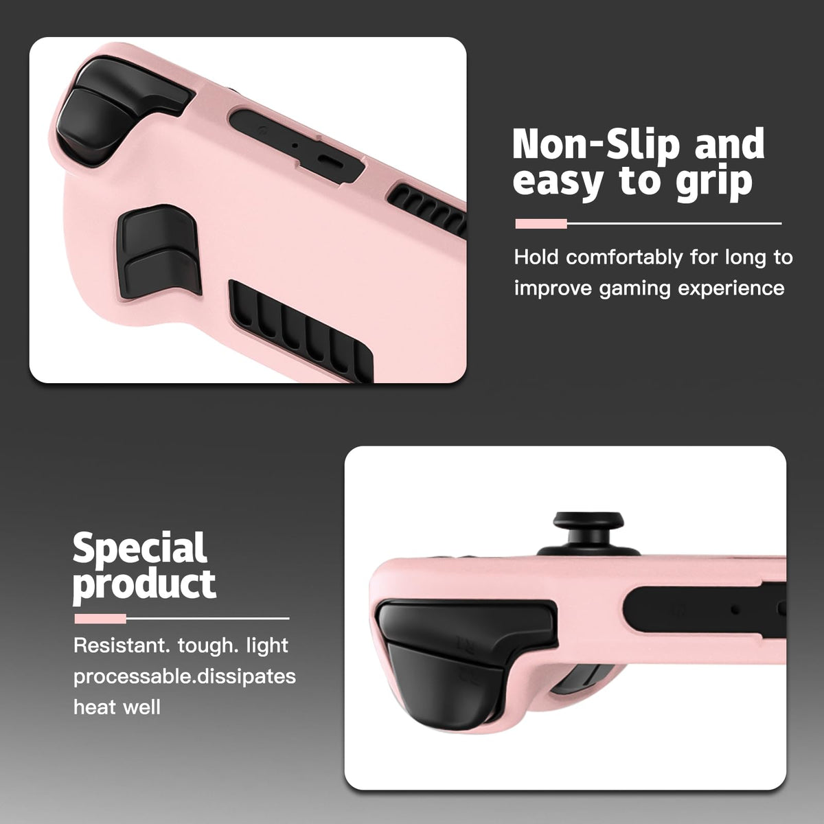 bibuks Protective Case for Steam Deck OLED, Non-Slip Silicone Skin Cover NEW