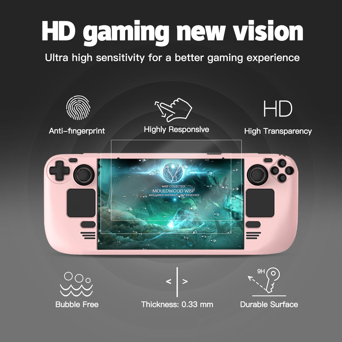 bibuks Protective Case for Steam Deck OLED, Non-Slip Silicone Skin Cover NEW