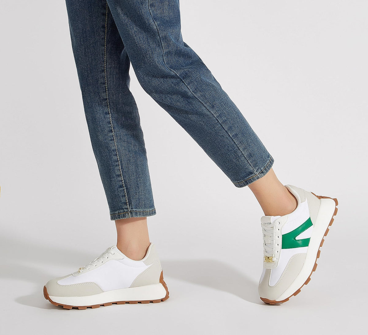 LUCKY STEP Retro Classic Trainers Casual Lace-up Platform Sneakers US 11 NEW