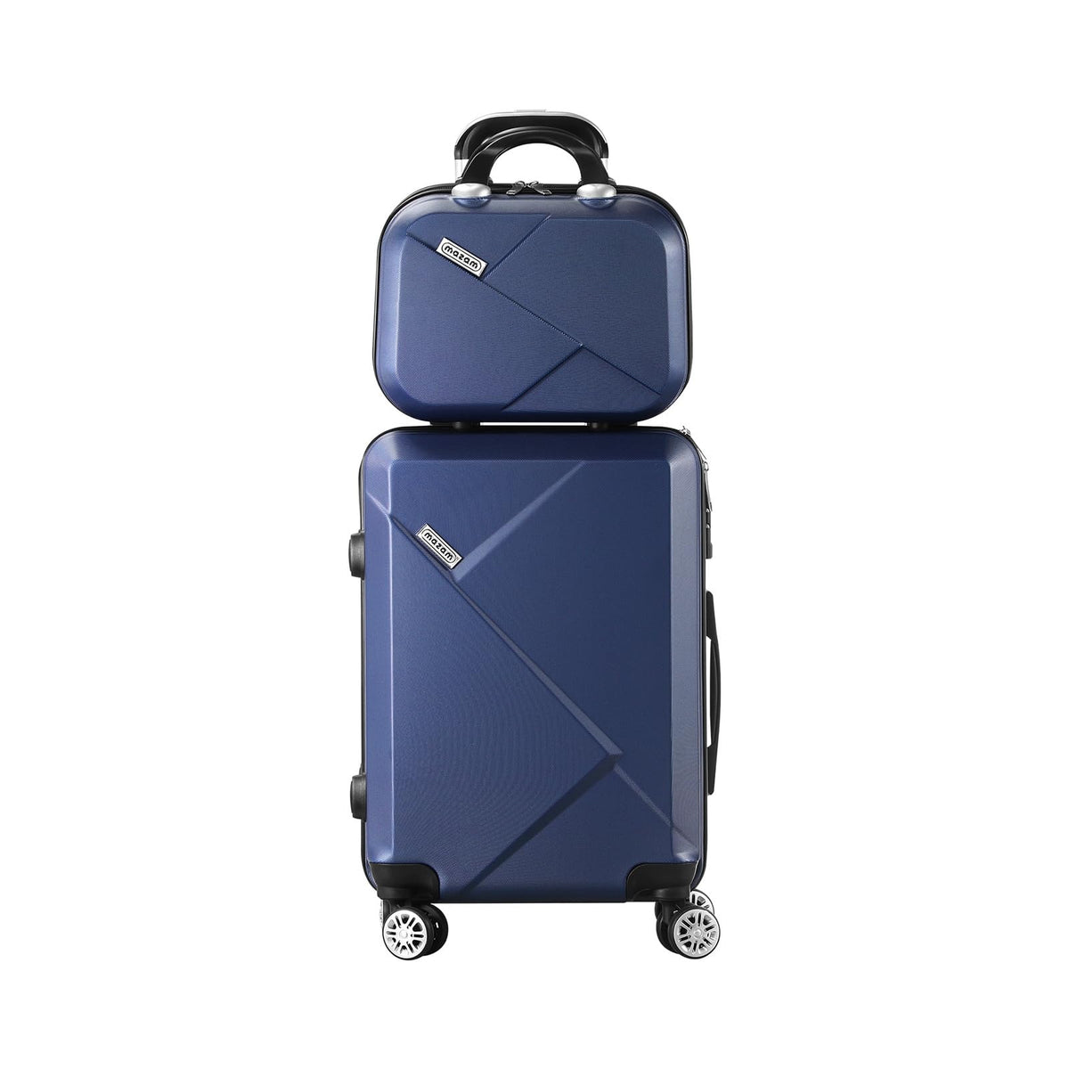 MAZAM 2-Piece Carry On Luggage Set with Trolley Bag and Suitcase NAVY DEMO