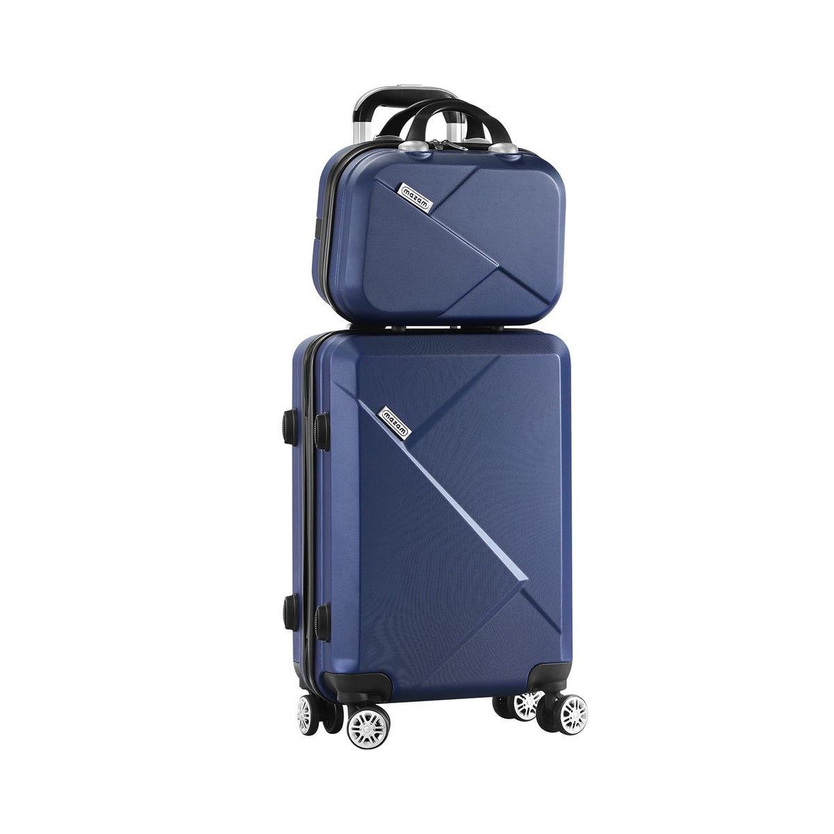 MAZAM 2-Piece Carry On Luggage Set with Trolley Bag and Suitcase NAVY DEMO