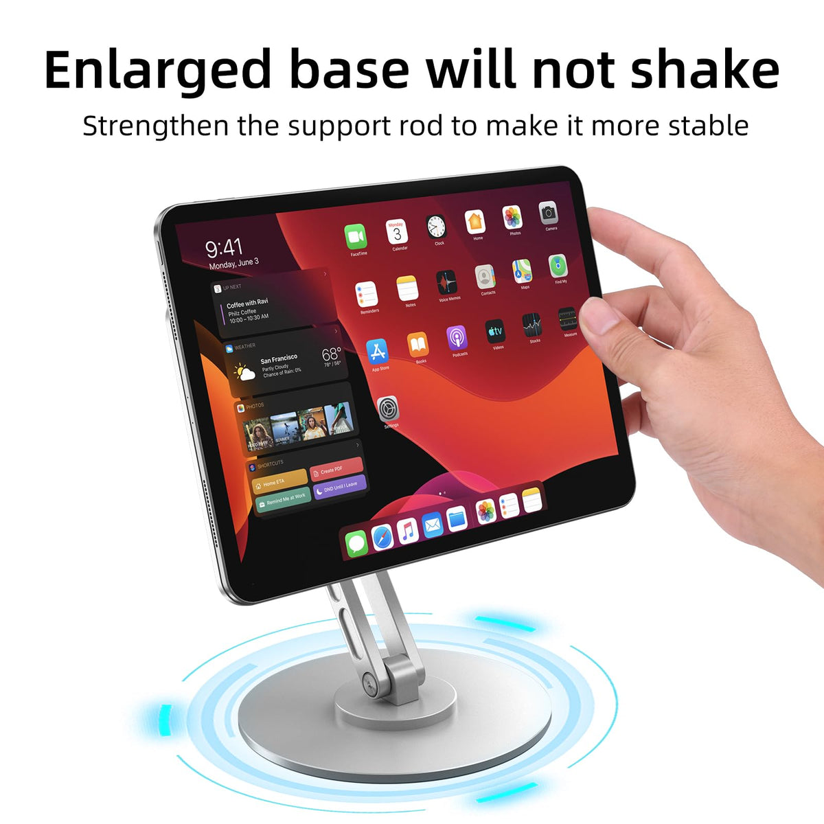 Gouyisi 360° Stands Rotating Magnetic Tablet Stand for iPad Pro 11 - Grey DEMO