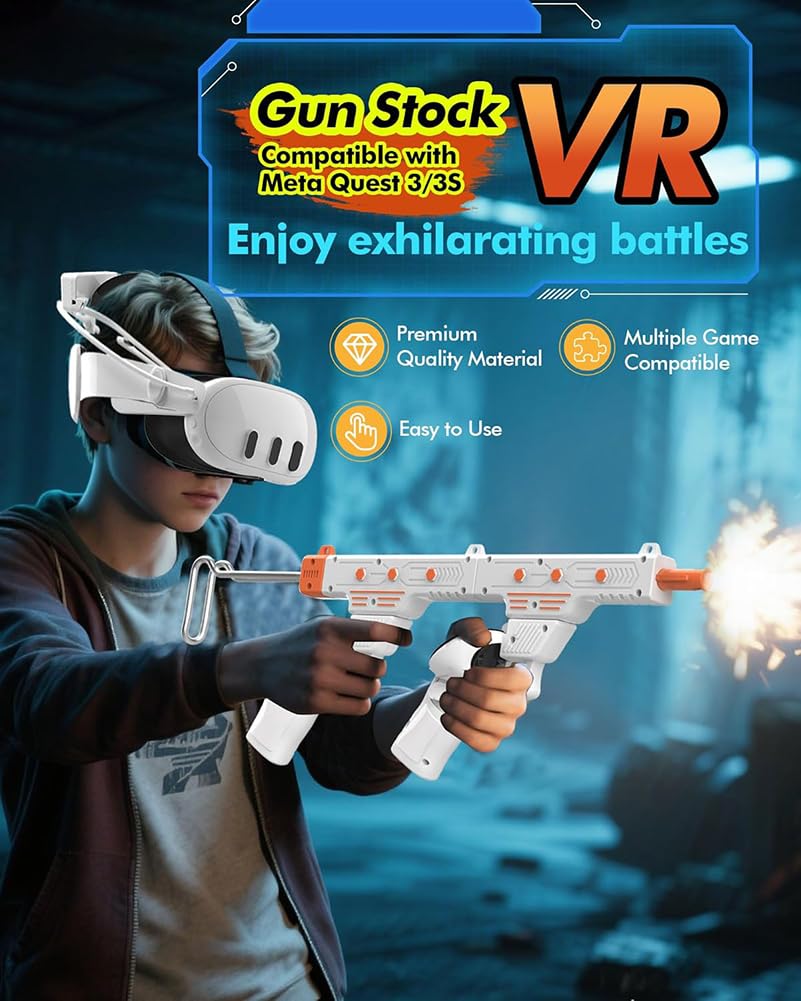 Cochanvie VR PC Gunstock Compatible with Meta Quest 3 and 3S - Enhance DEMO