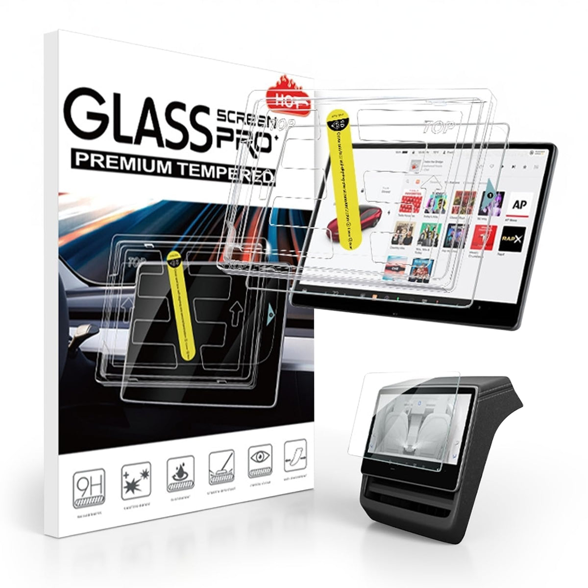 PhosElpida 15.4" Transparent Screen Protector for Interior Car Care NEW