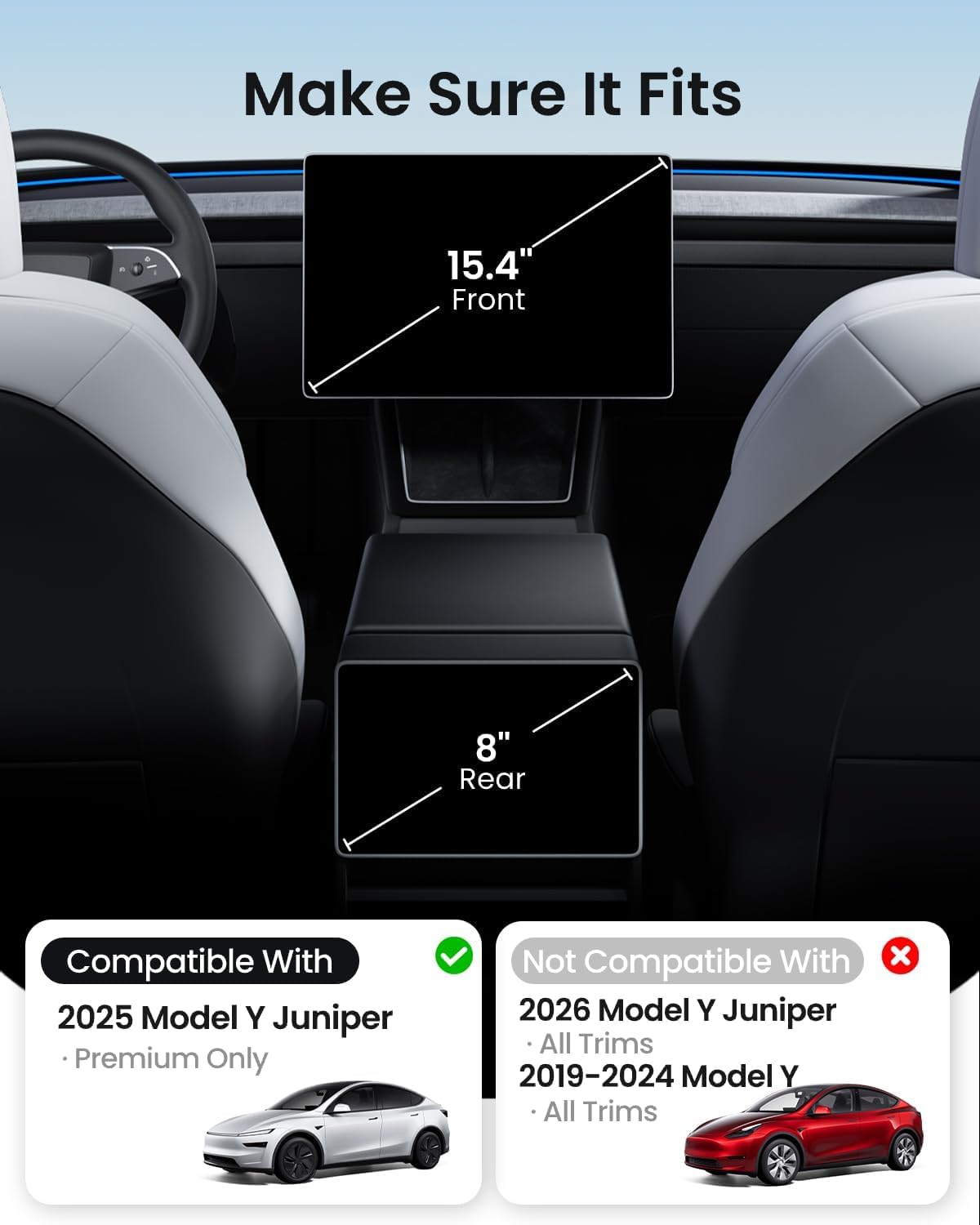 PhosElpida 15.4" Transparent Screen Protector for Interior Car Care NEW