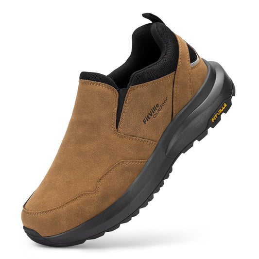 FitVille Dune Brown Outdoor Trekking & Hiking Shoes for Men WIDE FIT US 13 NEW