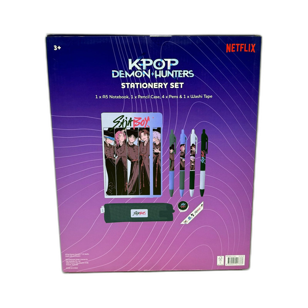 K-Pop Demon Hunters Stationery Set: Notebooks, Pens, Pencils, Washi Tape NEW