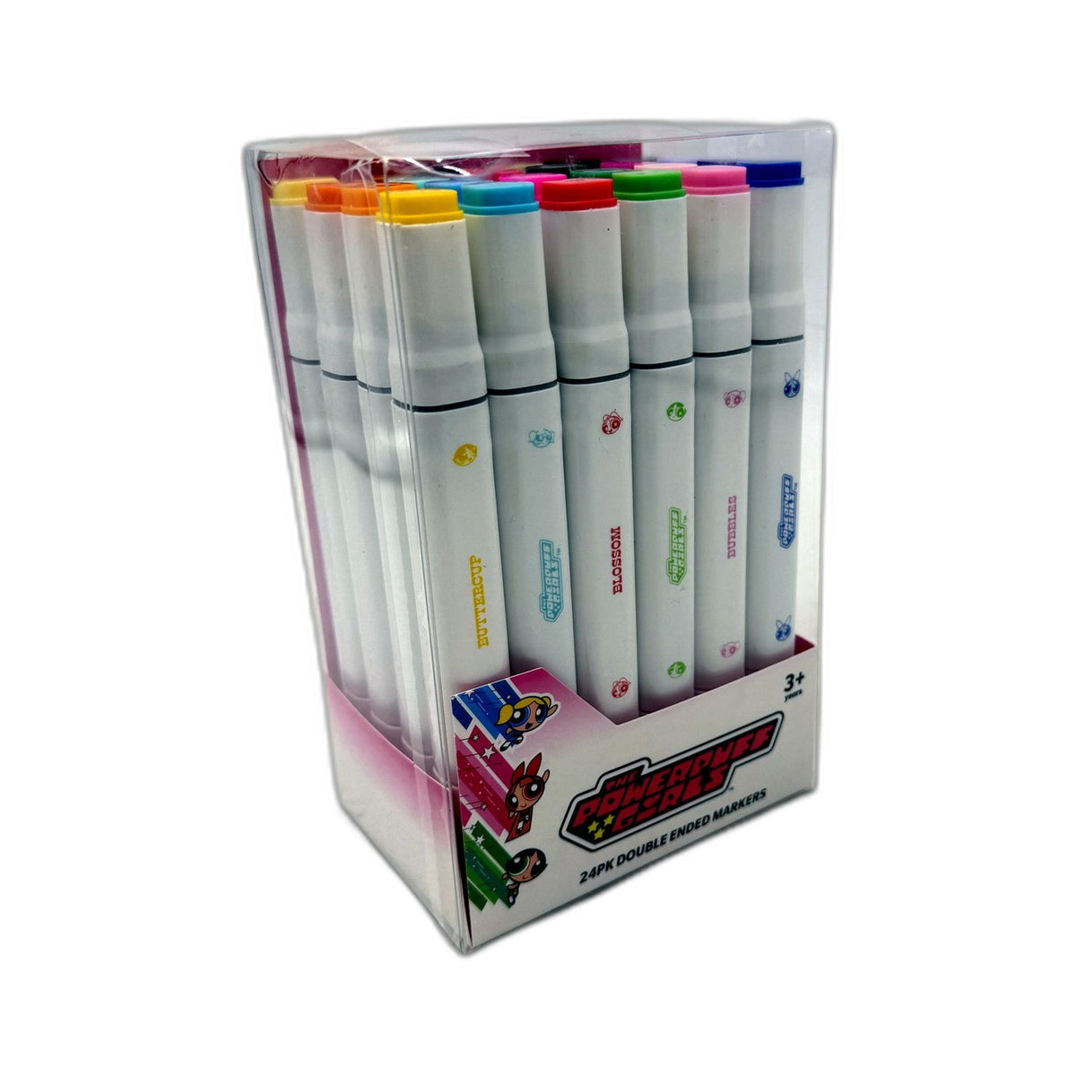 The Powerpuff Girls Multicolor Double Ended Markers 24 Pack for Kids and NEW