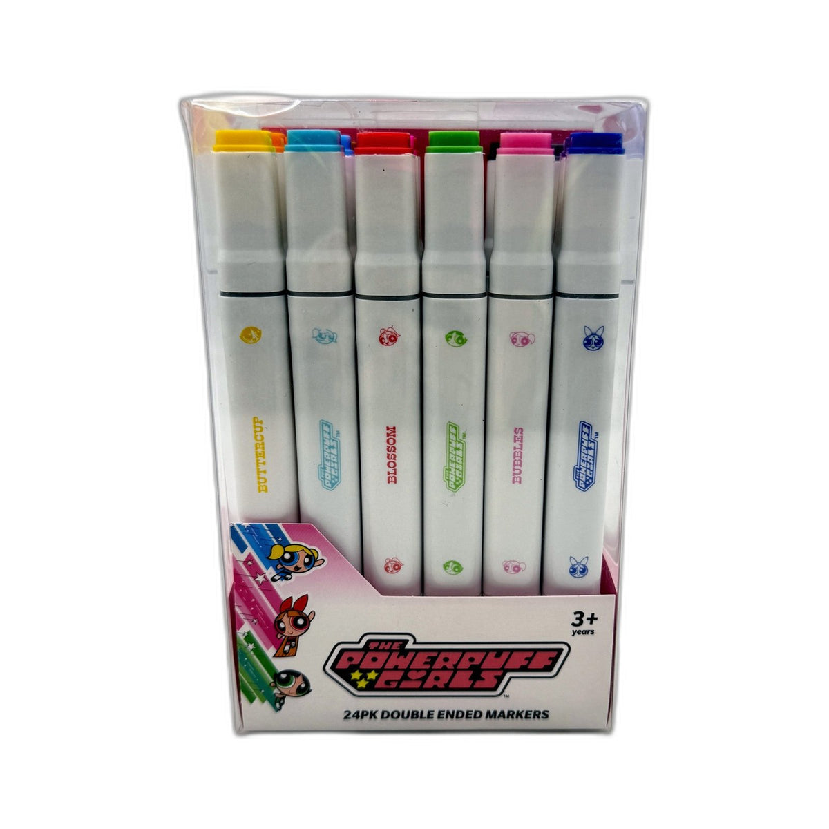 The Powerpuff Girls Multicolor Double Ended Markers 24 Pack for Kids and NEW
