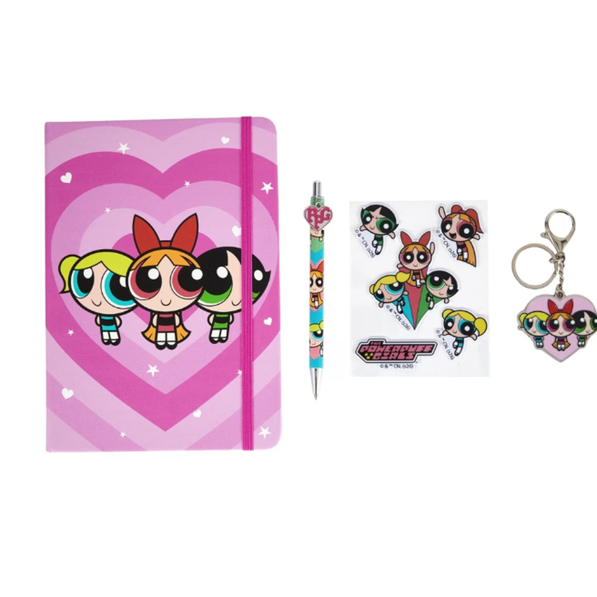 The Powerpuff Girls Colorful Journal Stationery Set Inc Keyring & Notebook NEW