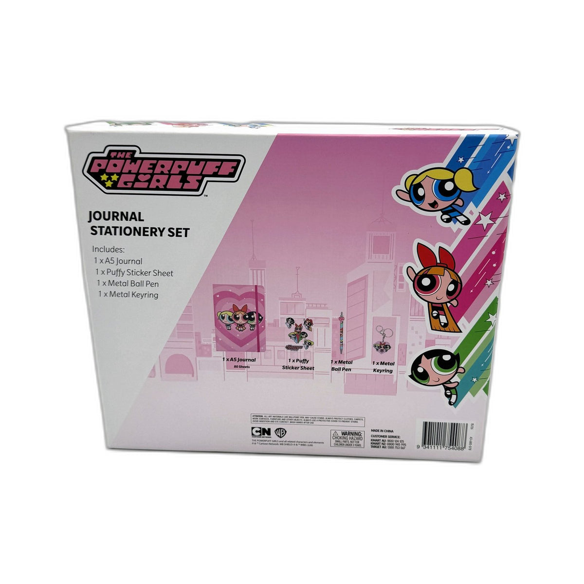 The Powerpuff Girls Colorful Journal Stationery Set Inc Keyring & Notebook NEW