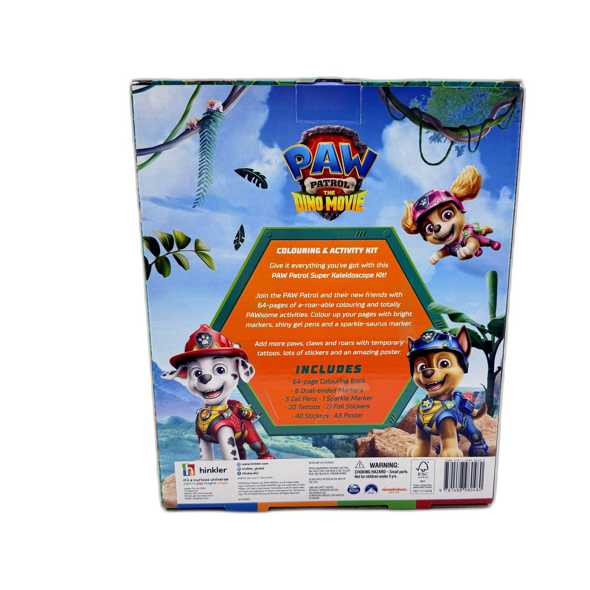 Hinkler Paw Patrol Dino Movie Colouring & Activity Kit for Kids Ages 6+ NEW