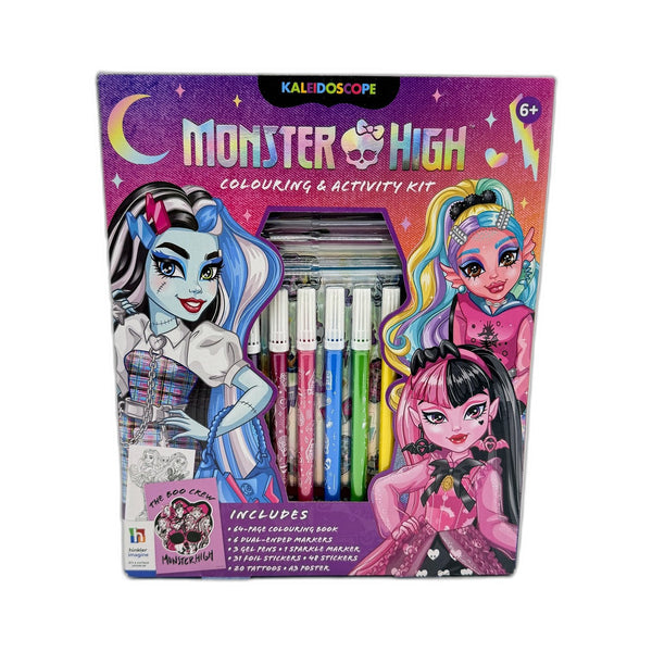 Monster High Coloring and Activity Kit Markers Stickers Tattoos Multi Color NEW
