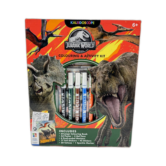 Jurassic World Coloring & Activity Kit Markers Stickers Tattoos Ages 6+ NEW