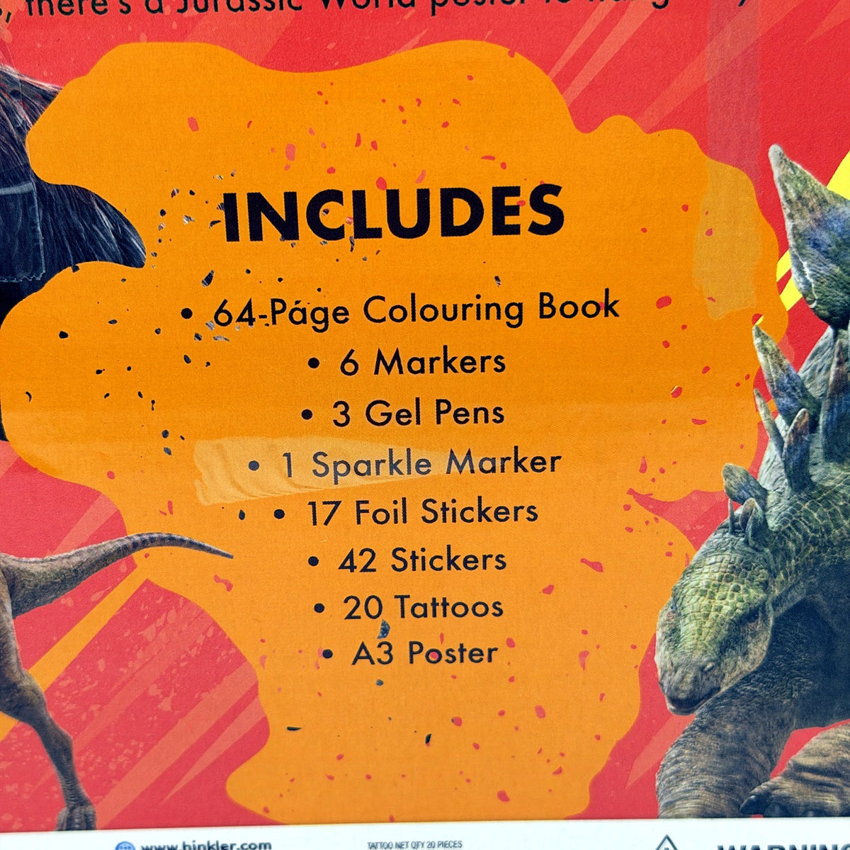 Jurassic World Coloring & Activity Kit Markers Stickers Tattoos Ages 6+ NEW