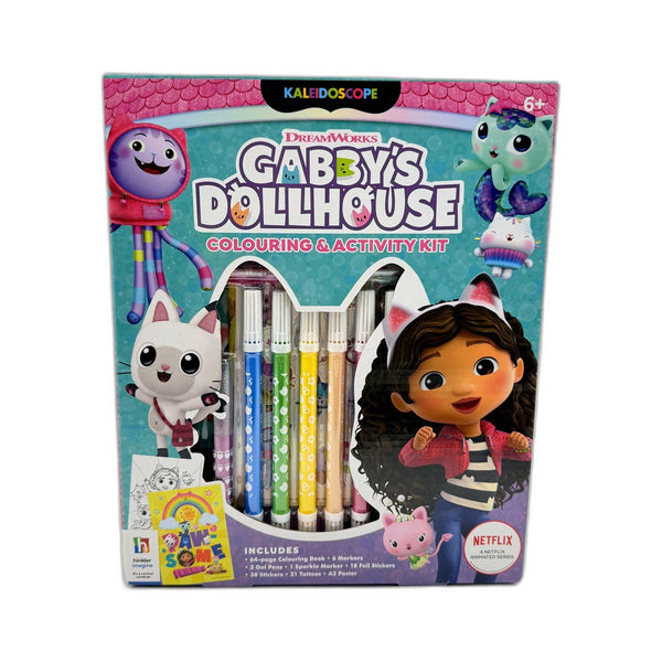 DreamWorks Gabby's Dollhouse Coloring and Activity Kit with Markers Age 6+ NEW