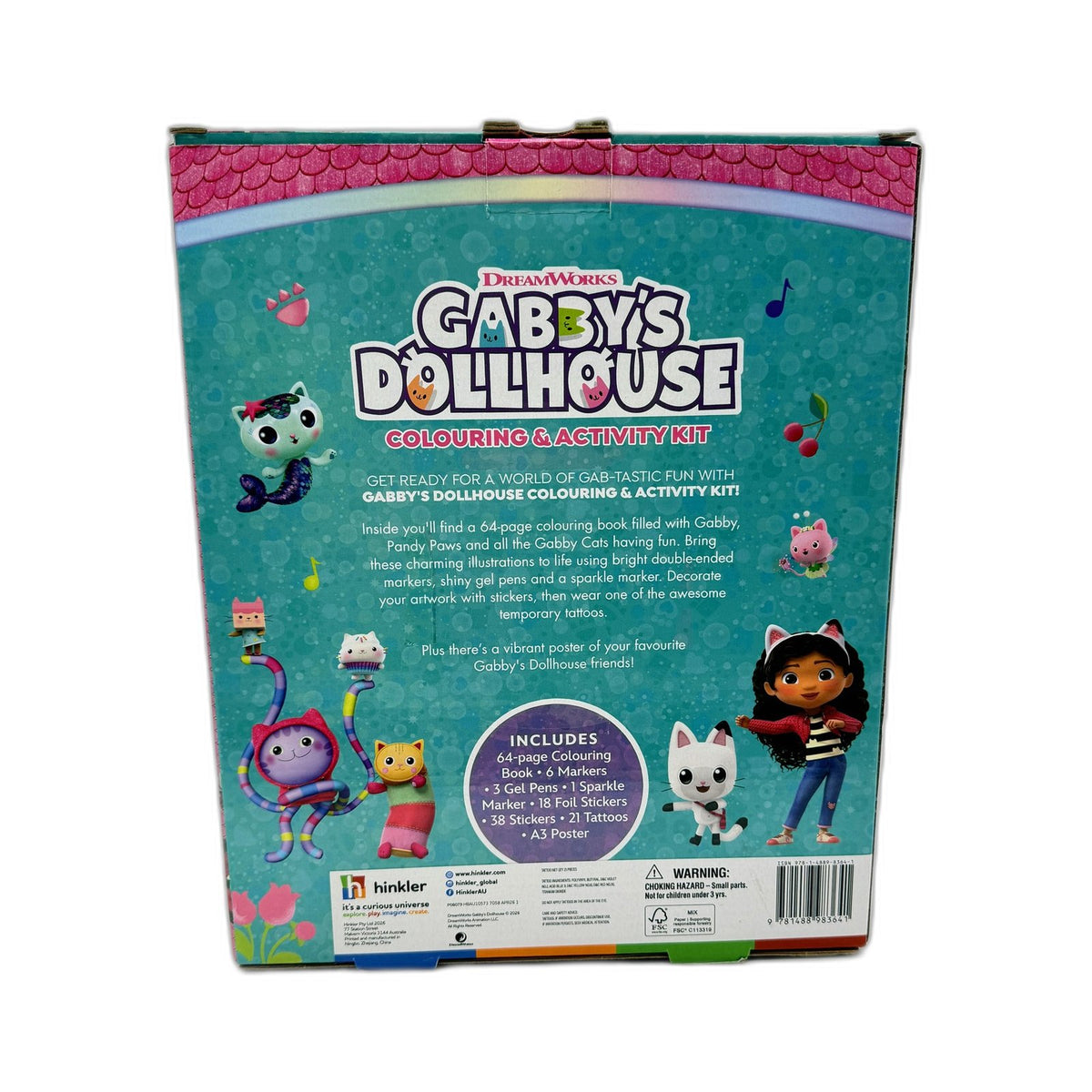 DreamWorks Gabby's Dollhouse Coloring and Activity Kit with Markers Age 6+ NEW