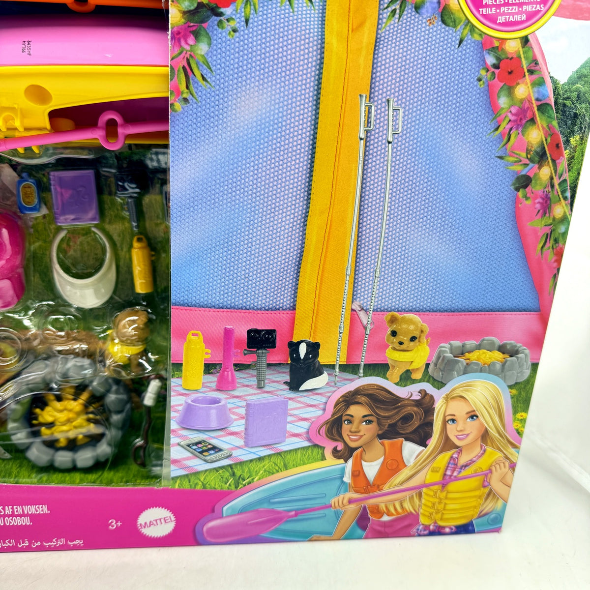 Mattel Barbie Glamping Playset Doll Camping Set Inc 2 Barbies Ages 3+ DEMO