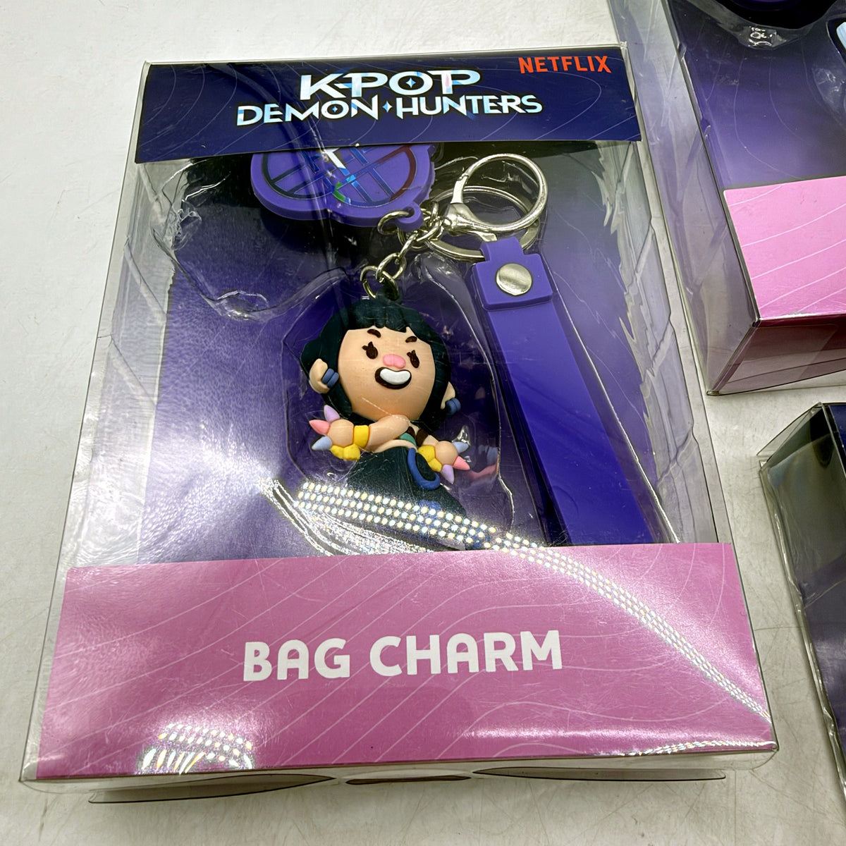 Kpop Demon Hunters Bag Charm Collectible Keychain Multi Color 4 Pack NEW