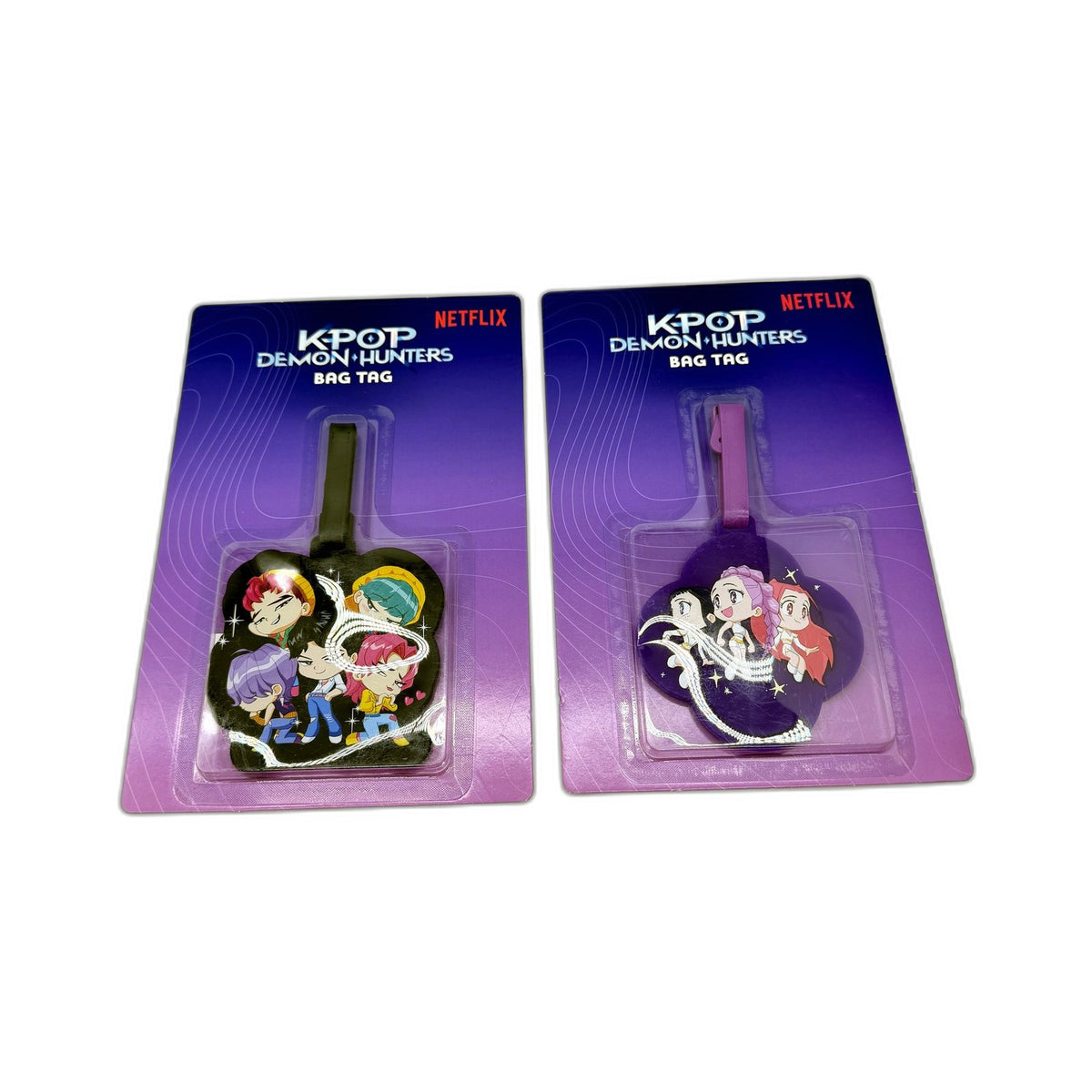 Kpop Demon Hunters 2-Pack Netflix Anime Collectible Bag Tags NEW