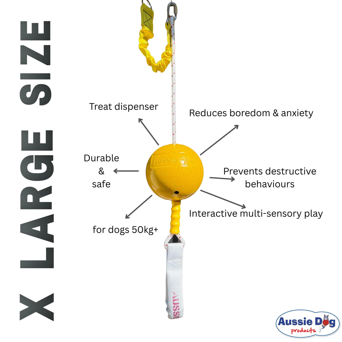 Aussie Dog Home Alone Extra Large Chew Toys Plastic Durable Tough Yellow XL NEW