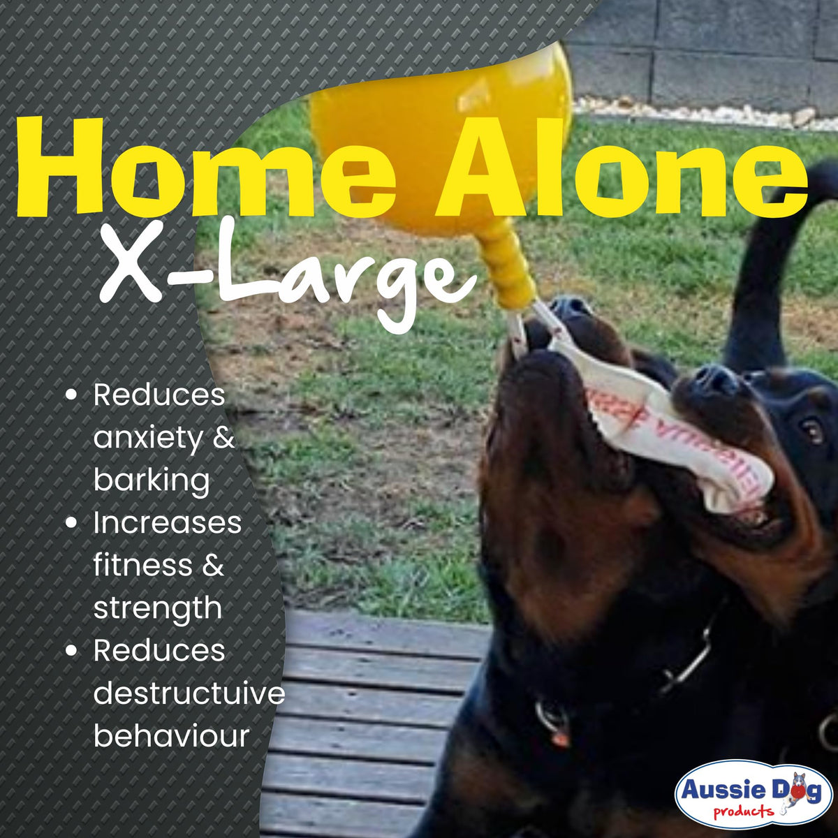 Aussie Dog Home Alone Extra Large Chew Toys Plastic Durable Tough Yellow XL NEW