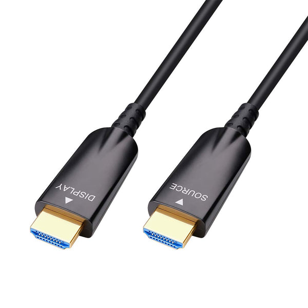 D-TECH 25ft High-Speed HDMI Cable 4K 30Hz 1080p 60Hz Fiber Optic Black NEW