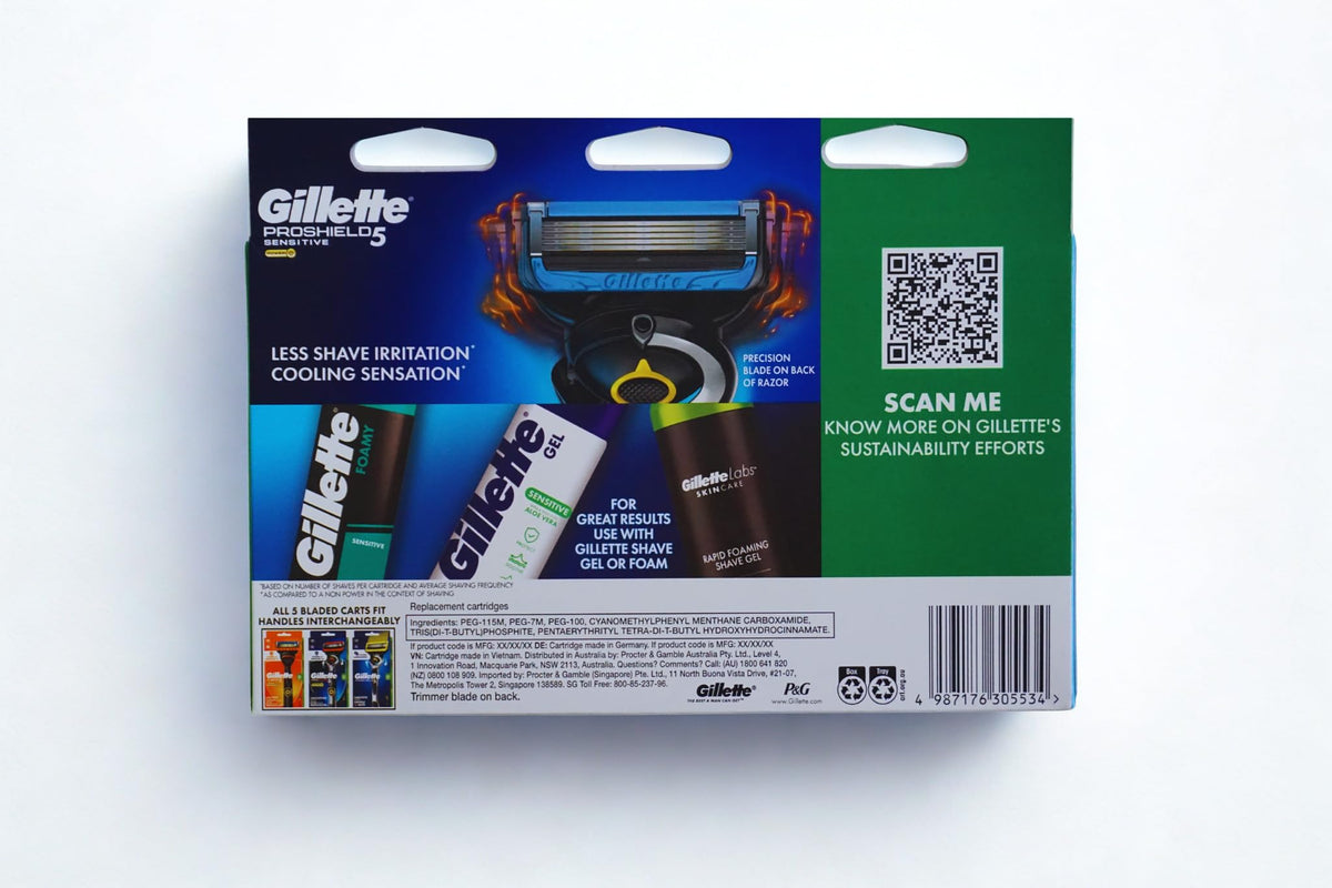 Gillette Fusion ProShield Sensitive Power Razor Cartridges, 8 Count - NEW
