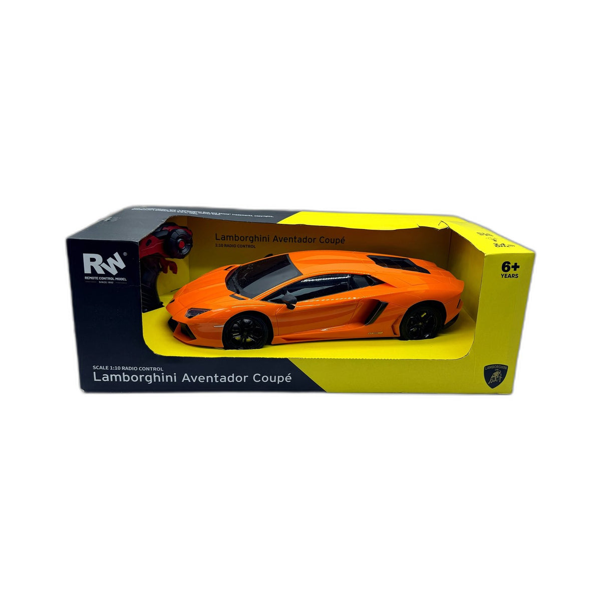 Lamborghini Aventador Coupe Remote Control Toy Car, 1:10 Scale, Orange, DEMO