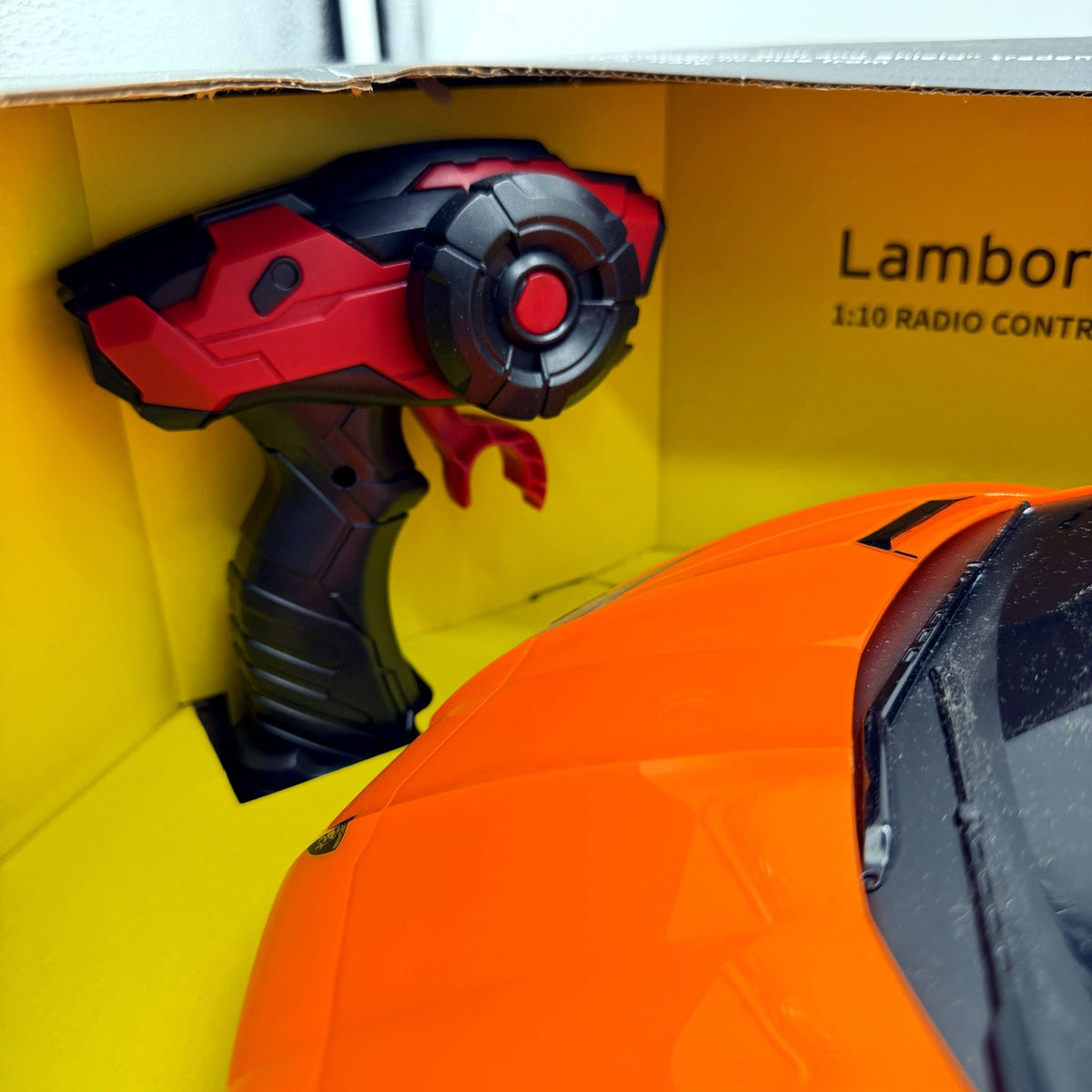 Lamborghini Aventador Coupe Remote Control Toy Car, 1:10 Scale, Orange, DEMO
