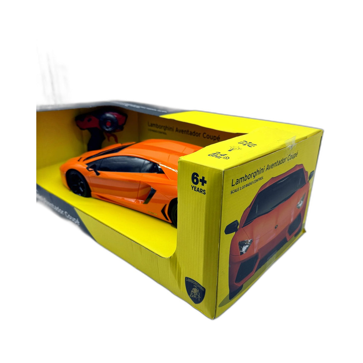 Lamborghini Aventador Coupe Remote Control Toy Car, 1:10 Scale, Orange, DEMO