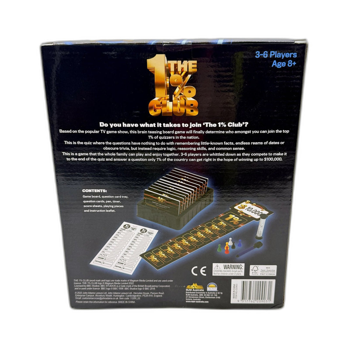 The 1% Club Brain Teasing Board Game Logic Reasoning Skills Trivia 3-6Player NEW