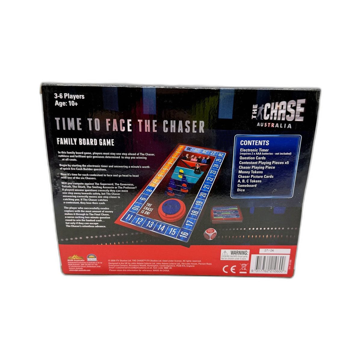 The Chase Australia Family Trivia Board Game for 3-6 Players Ages 10+ NEW