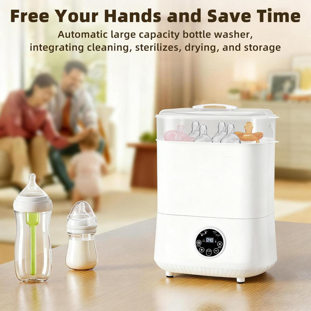 Syncvlio 5-in-1 Sterilisers Large Capacity Bottle Sterilizer and Dryer 5L DEMO