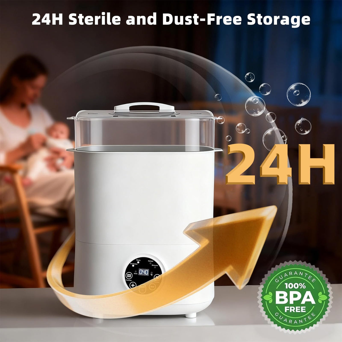 Syncvlio 5-in-1 Sterilisers Large Capacity Bottle Sterilizer and Dryer 5L DEMO