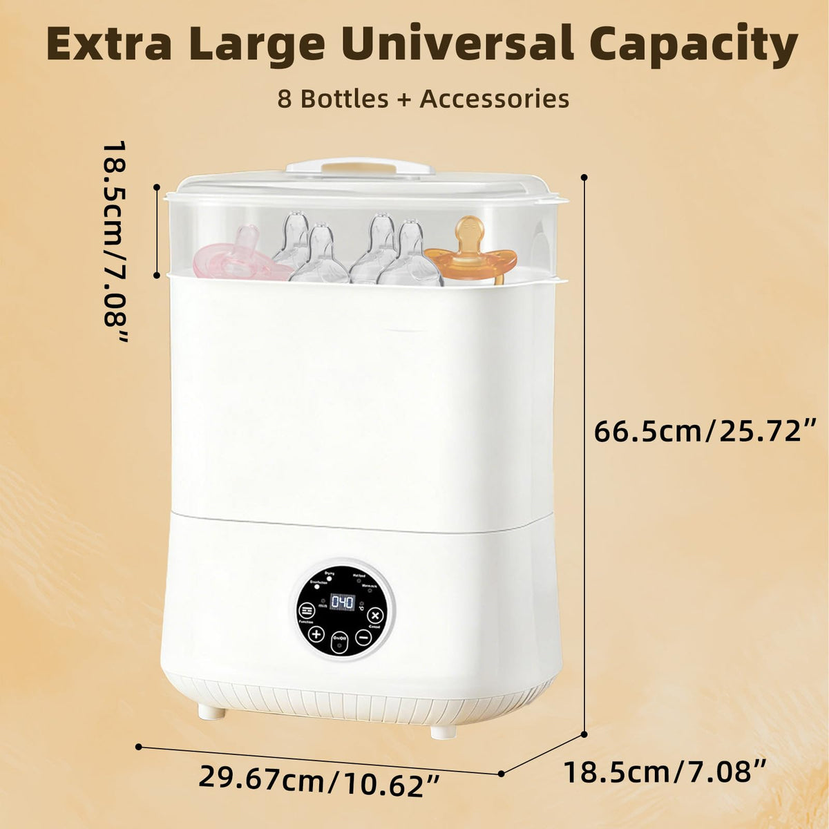 Syncvlio 5-in-1 Sterilisers Large Capacity Bottle Sterilizer and Dryer 5L DEMO