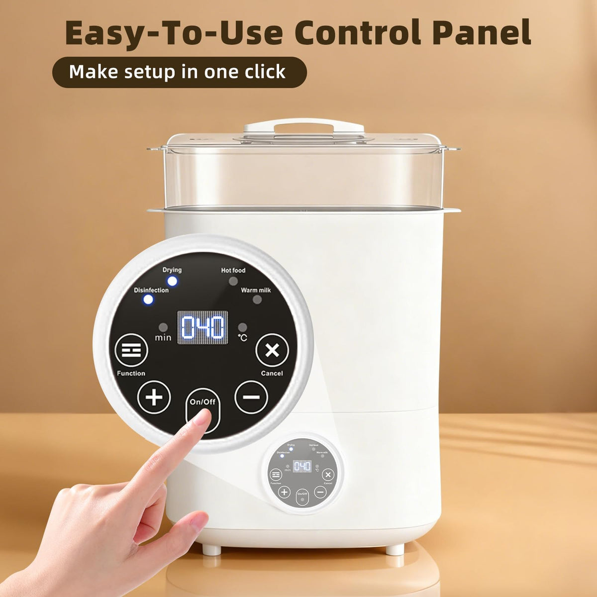 Syncvlio 5-in-1 Sterilisers Large Capacity Bottle Sterilizer and Dryer 5L DEMO