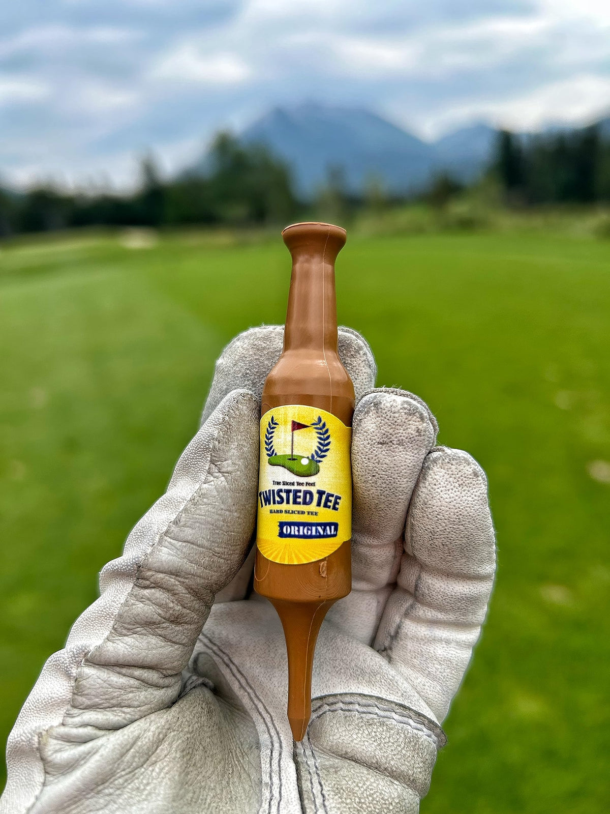 Putt Light Beer Bottle Unbreakable Recyclable Brown Plastic Golf Tees 6 Pack NEW