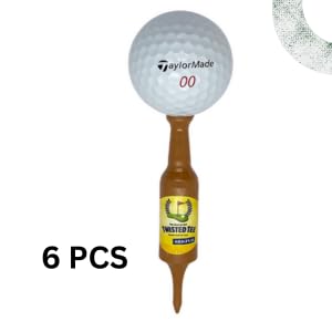 Putt Light Beer Bottle Unbreakable Recyclable Brown Plastic Golf Tees 6 Pack NEW