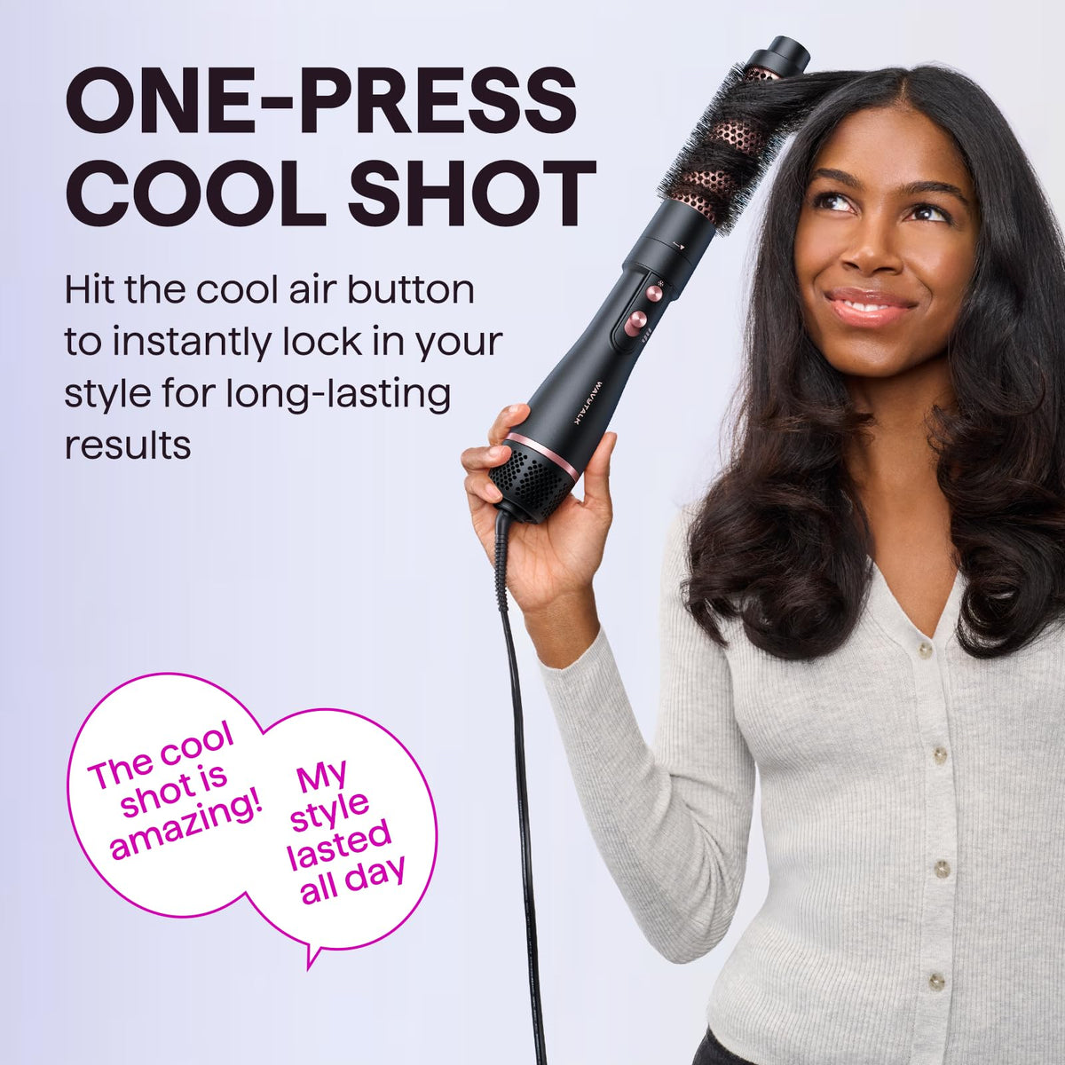 wavytalk 5-in-1 Hot Air Styler Brush Set Multi for Hair Drying Volumizing NEW