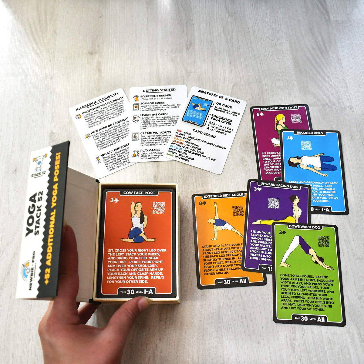 Stack 52 Yoga Exercise Card Mega Pack - 107 Deck Fitness Training Cards NEW