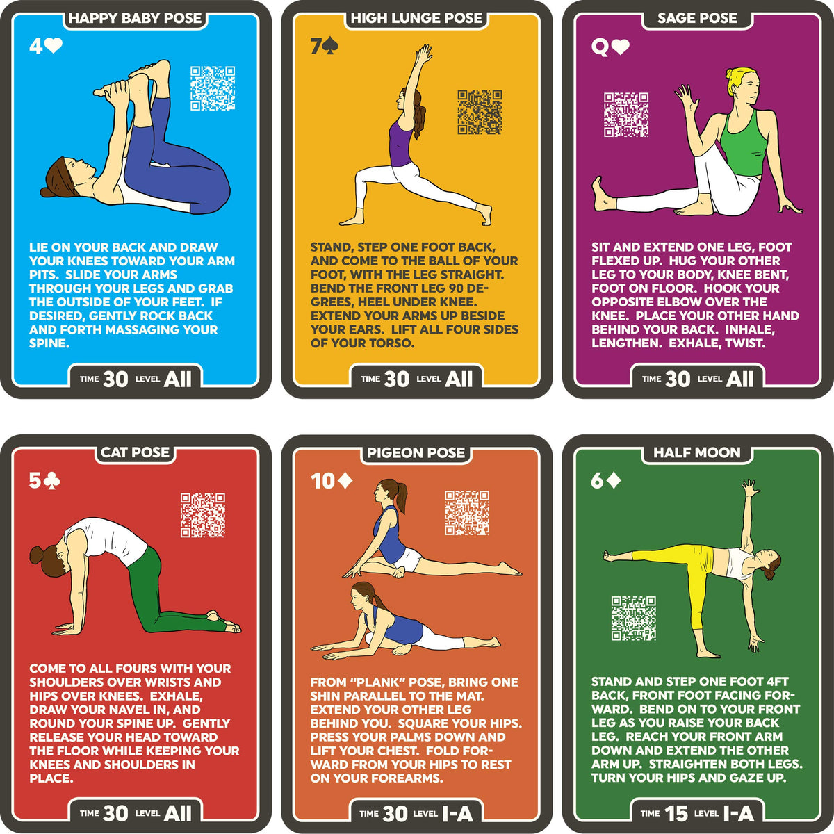 Stack 52 Yoga Exercise Card Mega Pack - 107 Deck Fitness Training Cards NEW
