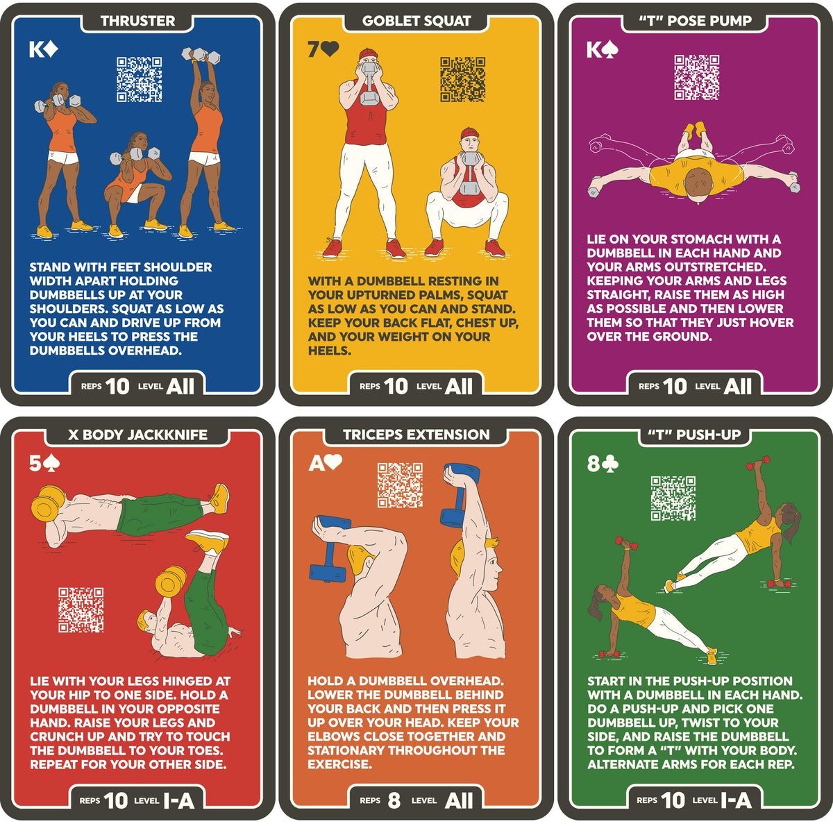 Stack 52 Dumbbells Dumbbell Mega Pack 107 Card Workout Game NEW
