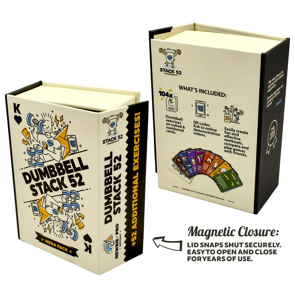 Stack 52 Dumbbells Dumbbell Mega Pack 107 Card Workout Game NEW