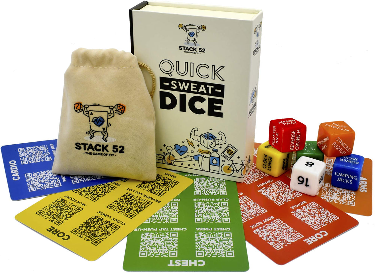 Stack 52 Fitness Workout Dice Game - No Exercise Equipment Needed NEW