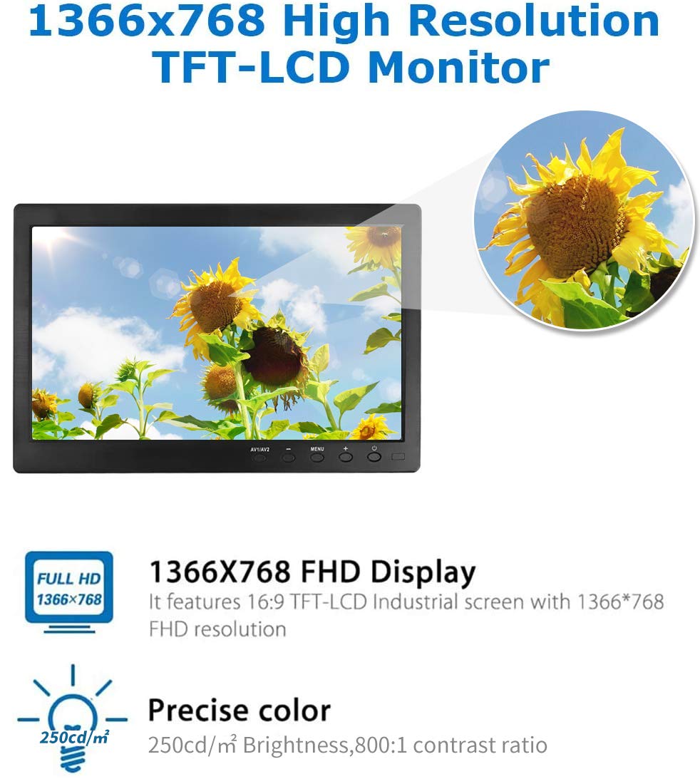 Thinlerain 10.1" LCD TFT Screen Computer Display Monitor 1366 x 768 HDMI NEW