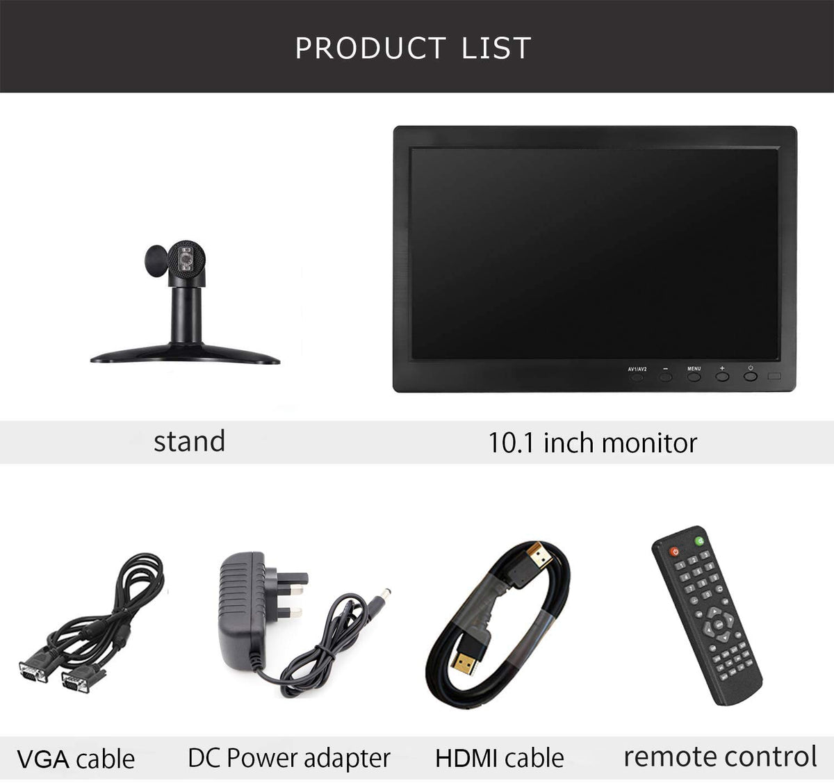 Thinlerain 10.1" LCD TFT Screen Computer Display Monitor 1366 x 768 HDMI NEW